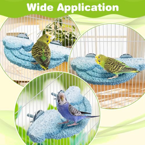 3PCS Bird Beak Grinding Stone Resin Bird Perch Stand Grinding Claw Clouds Birds Cage Perch Parrot Climbing Chewing Toys Parakeet Cage Accessories for Budgies Cockatiels Conures
