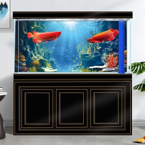 36X20IN Blue Sea Floor Aquarium Background (36X20in/90X50cm / Coral)