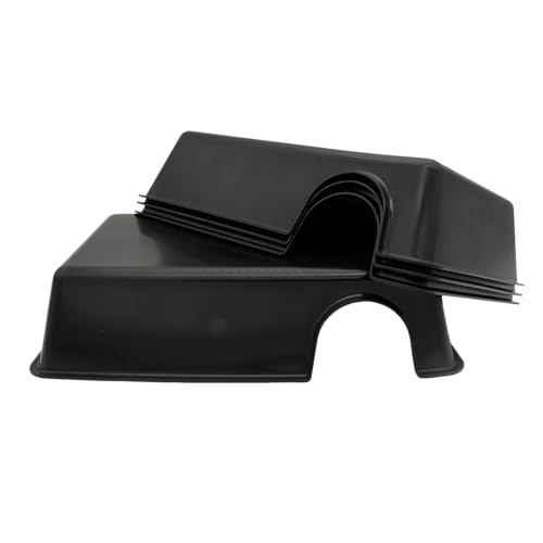Reptile Hide Box Cave (Black / XL 4 Pcs)