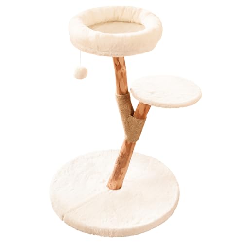 2 Tier Cat Tree for Kittens & Small Cats (White / Small 2-Tier)