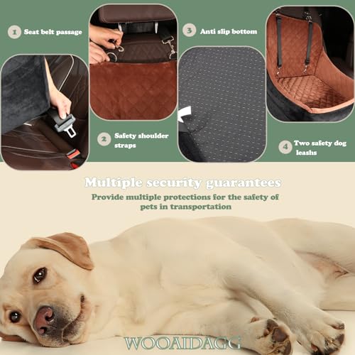 Dog Car Seat for Medium Sized Dog (Black/Brown)