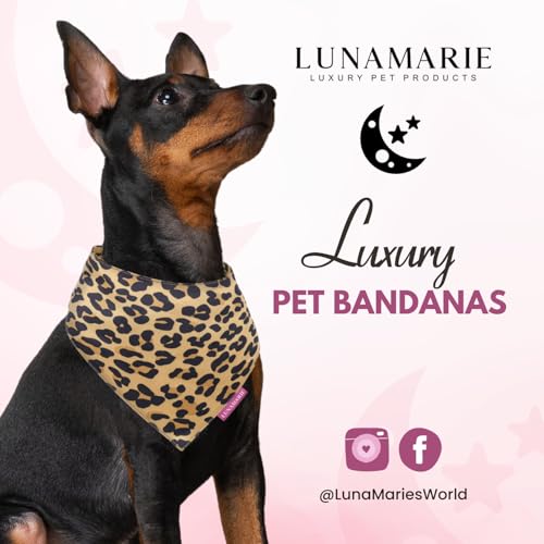 Luxury Dog Bandanas (Leopard / Medium)