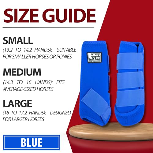 Equine Protective Horse Boots 1 Pair Blue (Blue / Small)