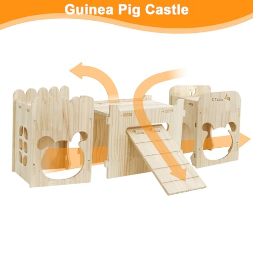 Large Natural Wooden Rabbit Castle (Large Natural wooden)