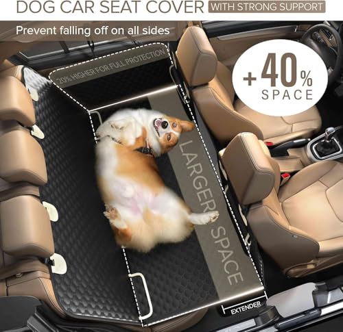 Back Seat Extender for Dogs (Black / For Cars / SUV / Small Trucks)