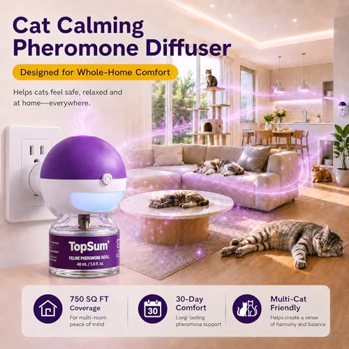 Cat Calming Pheromone Diffuser (Purple / 4.8 Fl Oz)
