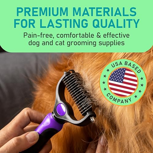 Pet Grooming Brush (Purple / L)