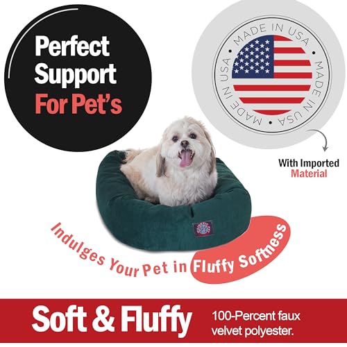 Villa 24 Inch Shredded Memory Foam Dog Bed for Small Sized Dog 24x19x7 Inch (Marine)