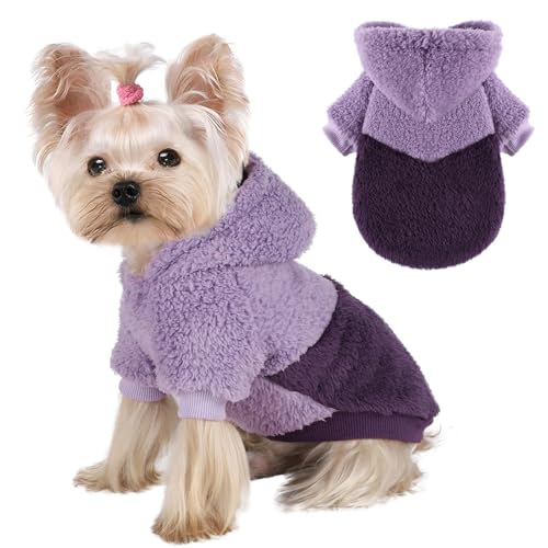 Dog Sweaters for Small Dogs (Small (Chest 14.6 in) / Purple)