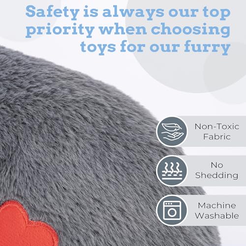 Heartbeat Puppy Toys Dog Heartbeat Toy for Anxiety Relief Calming Aid (Dark Grey)