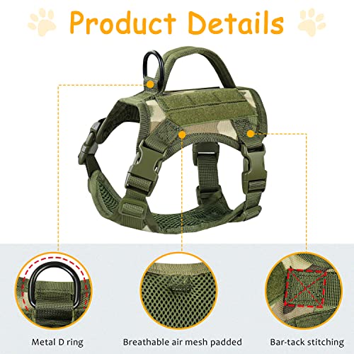 Tactical Cat Harness for Walking (L / Camo Green)
