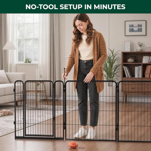 Homeplus Indoor Dog Playpen (Black / 32"H)