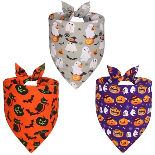 Halloween Dog Bandanas Small 3PCS (halloween / Small)