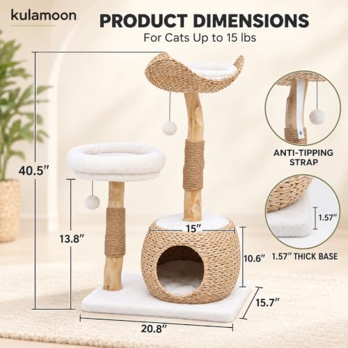 Cat Tree Tower for Indoor Cats (natural)