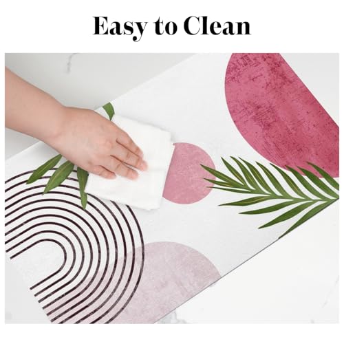 Dog Food Mats for Floors (Boho Pink / M(16"×24"))
