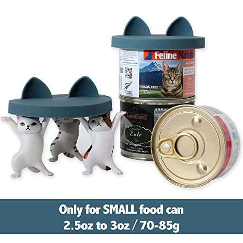 Cat Food Can Lids for 3oz Small Pet Cans (Three Blue)