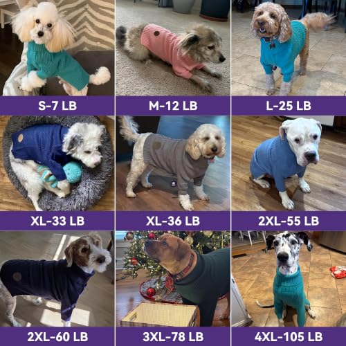 Dog Sweater Long Sleeve Warm Sweaters for Small Dogs Boy Girl Cats (Pink / Small)
