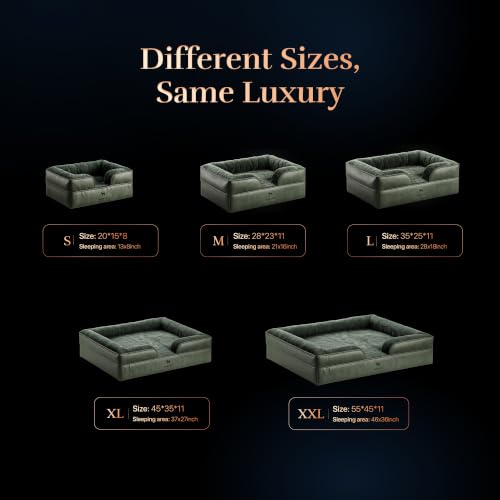 XXL Dog Bed Orthopedic Memory Cooling Foam (Green - LE / XX-Large)