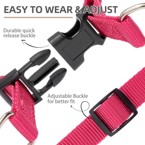 No Pull Dog Harness Medium Sized Step (DeepPink / Medium)