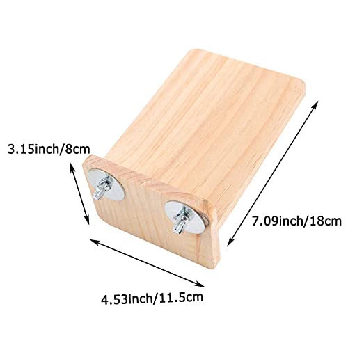 Bird Platform Wooden Corner Perch Stand Shelf for Parrot Cage