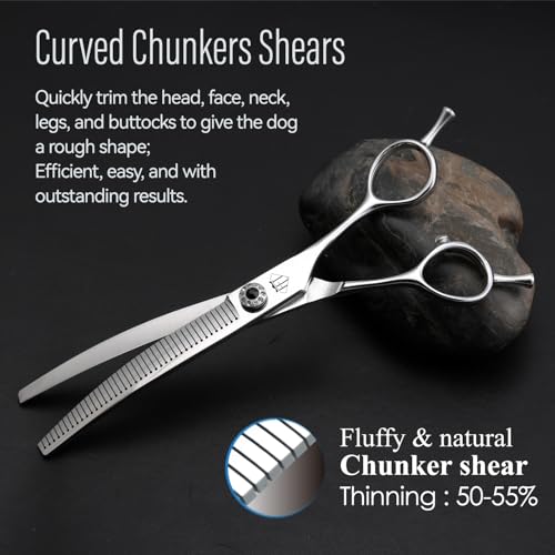 Dog Grooming Scissors (Curved Blender / 7.0 inch)