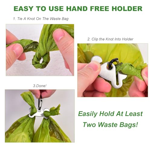 Dog Poop Bag Dispenser Holder Soft Waste Bags Roll Holders Leash Clip Pink (1 Count (Pack of 1) / 1PC Pink)