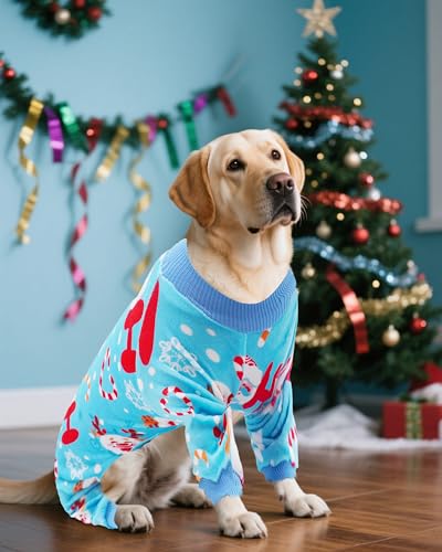 4 Pack Christmas Velvet Dog Pajamas for Extra Large Dogs (XX-Large)