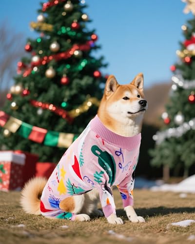 4 Pack Christmas Velvet Dog Pajamas for Large Dogs (X-Large)