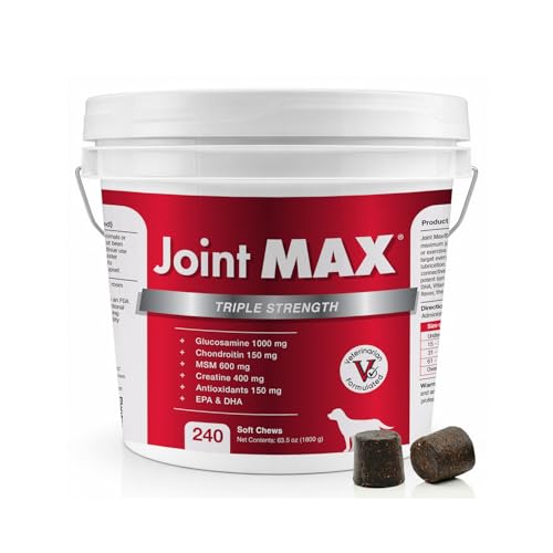 TS Joint Supplement Vet Formulated Pain & Inflammation Relief Treats Hip Dysplasia & Arthritis.Glucosamine (240 Soft Chews)