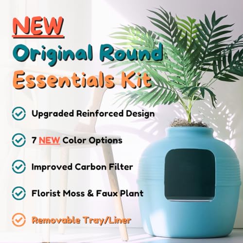 Original Hidden Litter Box Planter (Caribbean Blue)