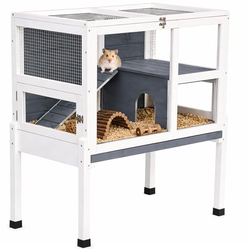 2 Story Guinea Pig Cage with Stand (Grey)