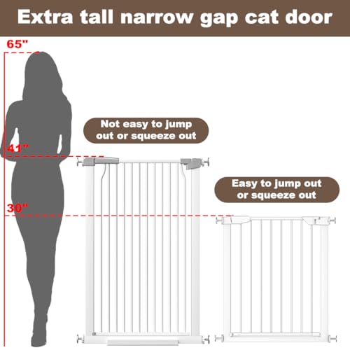 41" Extra Tall Cat Gate for Doorway (49.2-54.7''W)