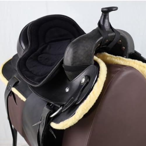 Horse Saddle Cushion Western Long Saddle Pad Horse Riding Seat Saddle Cushion Pad (50X40cm / Black style)