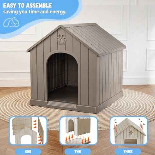 Outdoor Dog House (Grey / 38.62*36.26*38.07)