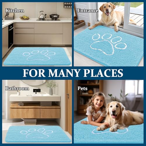 Dog Door Mat for Muddy Paws 40x32 (Blue / 40" X 32")
