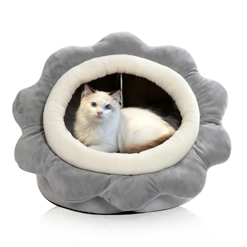 Cat Beds for Indoor Cats (Sunflower Gray / L)
