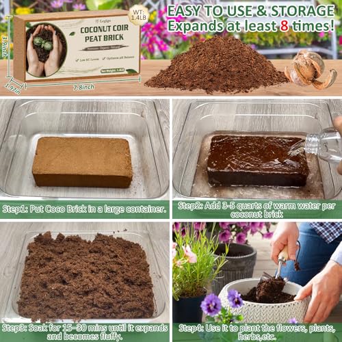 2 Pack Coco Coir Bricks for Plants (2 Pack)