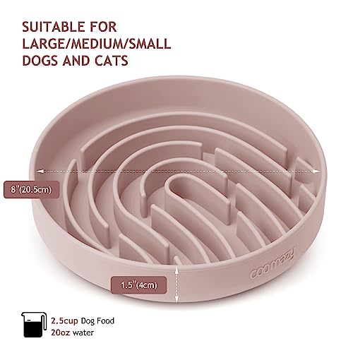 Slow Feeder Dog Bowls (Pink / 2.5 Cups)