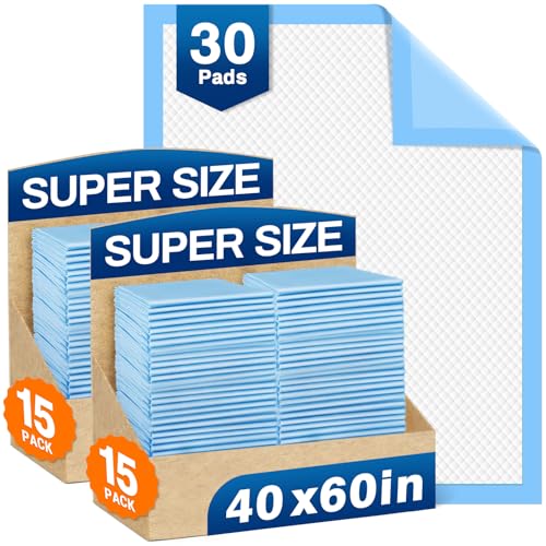 Bed Pads Disposable 40"X60" Chucks Pads Oversized Underpads with 200 Gram (40"x60"-30counts)