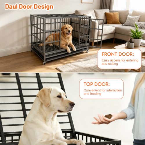 47 Inch Heavy Duty Dog Crate (47.0"L x 30.0"W x 35.0"H)