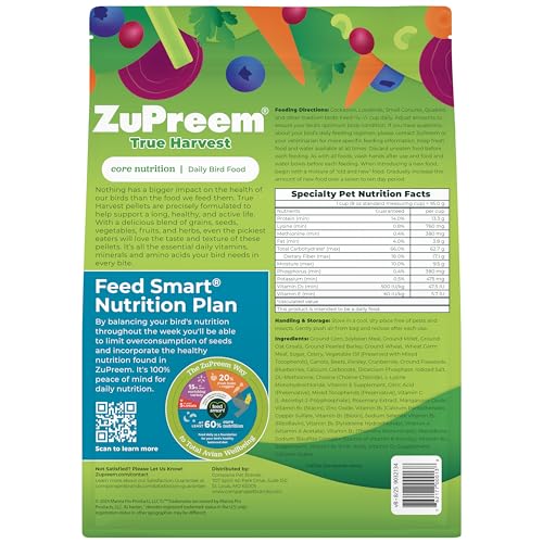 True Harvest Cockatiel & Conure Food (10 Pound (Pack of 1))