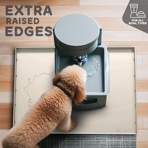 32x24x1” XL Dog Food Mat (32"L x 24"W / Warm Ash)