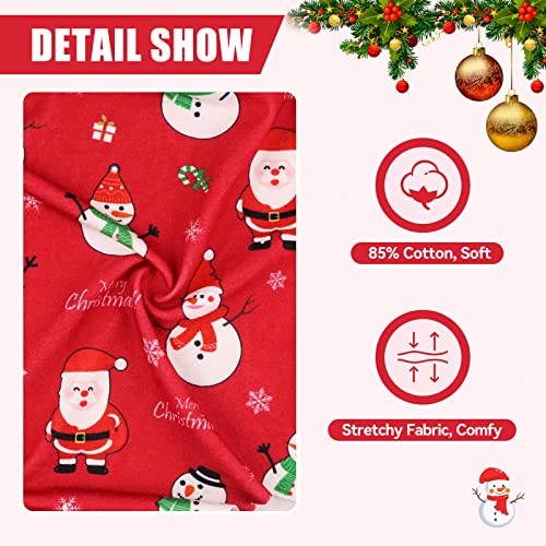 Dog Christmas Pajamas Snowman Pet Clothes Costumes Pjs Stretchy Funny Costumes Pet Outfit Dog Pajamas for Small Dogs Puppy Cat (X-Small / Red Christmas)