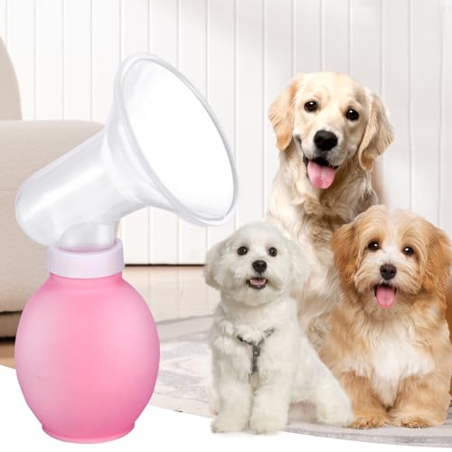 Pet Breast Pump for Feed Newborn Manual Pink