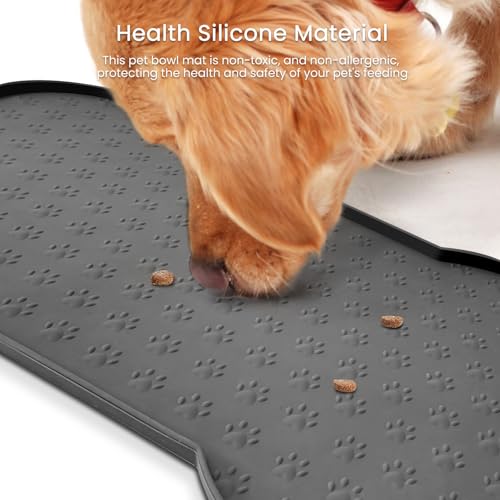 Dog Food Mat Anti (25.6" x 13" / Grey)