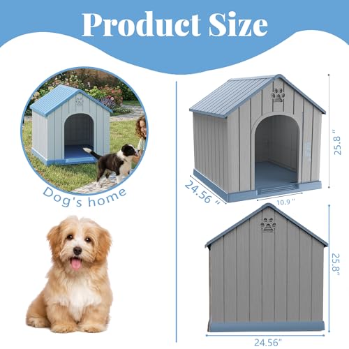 Dog House Indoor Outdoor (Blue / 26.26*24.57*25.83)