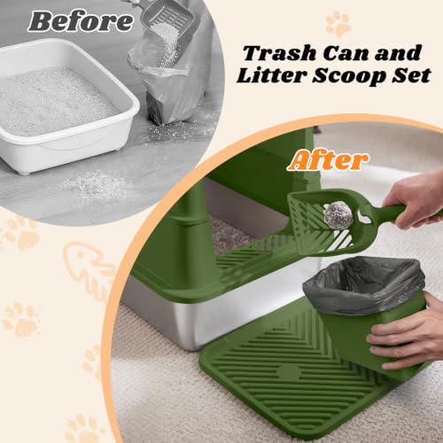 Stainless Steel Litter Box (Olive Green / X-Large)