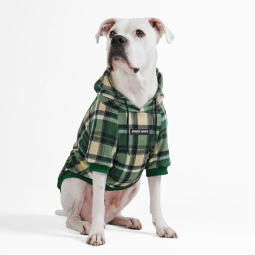 Dog Hoodie Buttery (Green Plaid / 3XL)