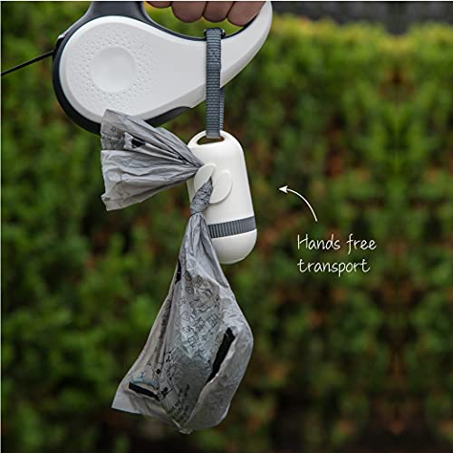 Dog Poop Bag Dispenser (1-Pack -Pearl White)