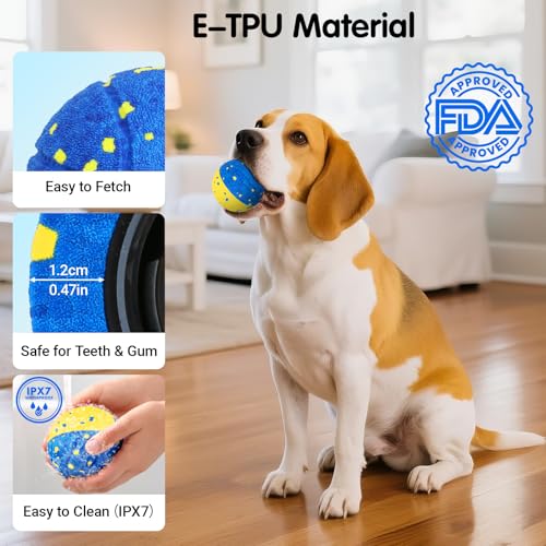 Dog Ball Smart Interactive Dog Toy with Remote Control (Blue+Yellow)